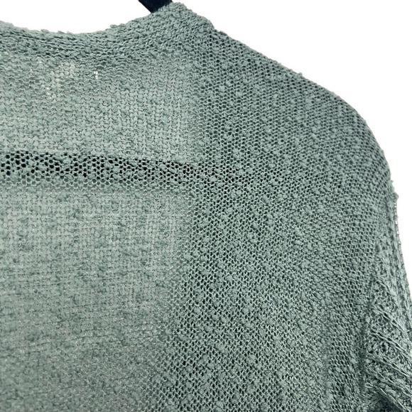 Maurices Green Open Knit Textured V Surplice Neck Sweater XS - Picture 7 of 11